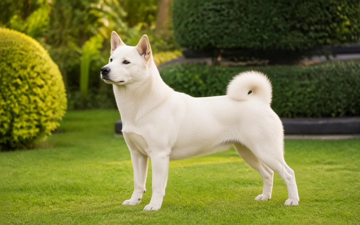 Kintamani-Bali Dog — Bílá (s béžovýma ušima)